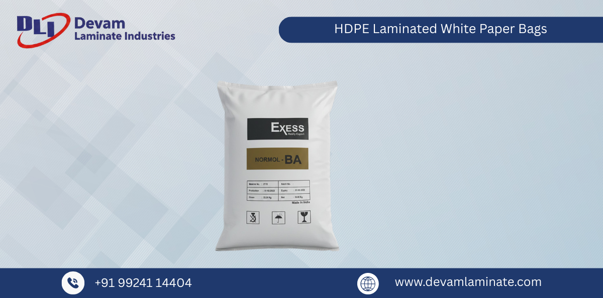 HDPE Laminated White Paper Bags