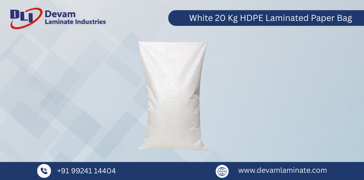 White 20 Kg HDPE Laminated Paper Bag